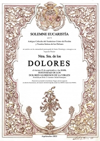 Convocatoria cultos Dolores Gloriosos de María
